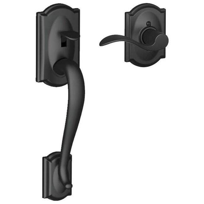 Schlage Camelot Lower Handle Set for Electronic Keypad with Right - Matte Black