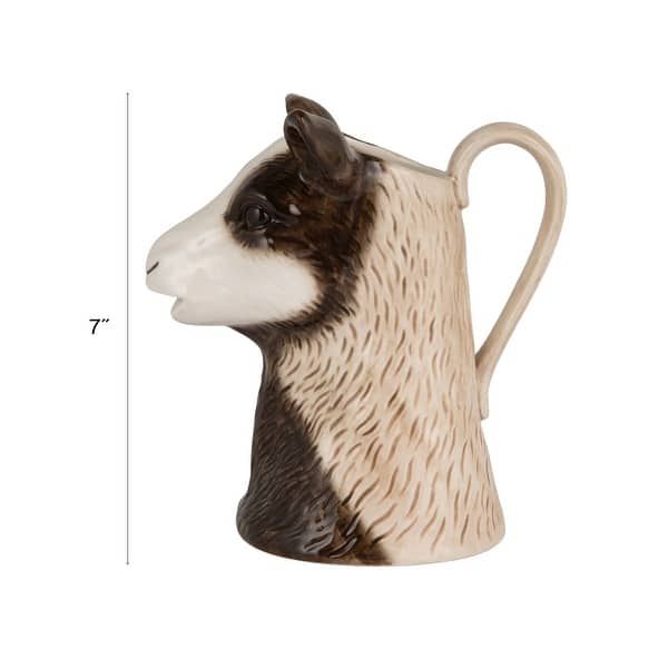 Stoneware Goat Shaped Pitcher - 6.5