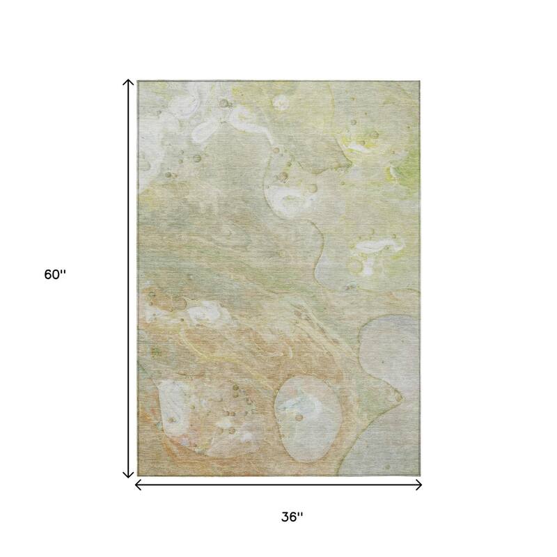 HomeRoots Abstract Transitional Rectangle Outdoor Rug