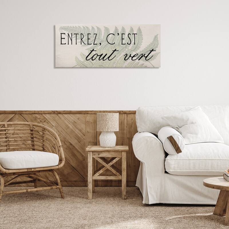 Stupell French It's All Green Canvas Wall Art Design By Lil' Rue