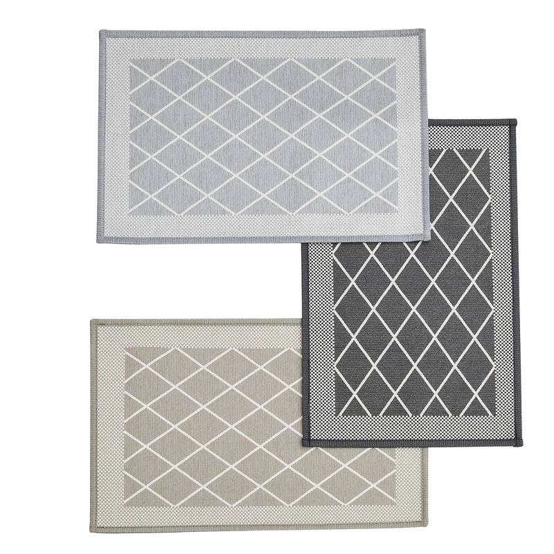 Linery & Co. Machine Washable Slip Resistant Bordered 2 Pack Accent Rugs