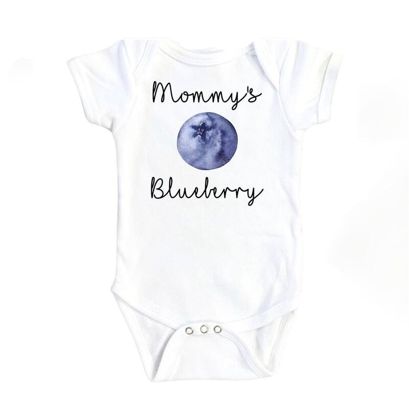 Blueberry Mommy - Baby Boy Girl Clothes Infant Bodysuit Funny Cute Newborn - White - 3-6M
