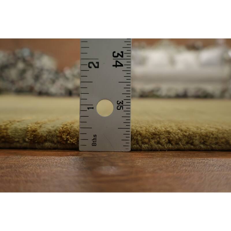 Hand Knotted Oriental 100% Wool Carpet Modern Abstract Beige & Ivories Nepalese Area Rug - 5' 0'' X 3' 0''