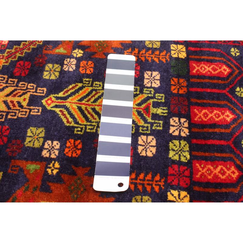 ECARPETGALLERY Hand-knotted Teimani Dark Navy Wool Rug - 2'10 x 3'10