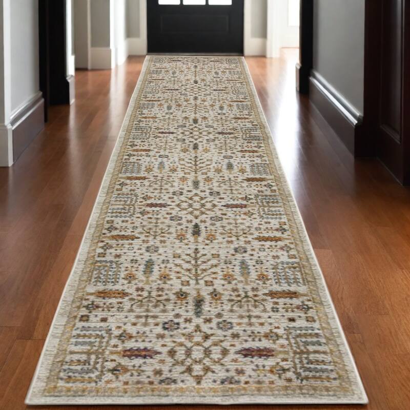 HomeRootsOriental Bohemian Rectangle Area Rug - 143.7' X '29.92' X '0.55