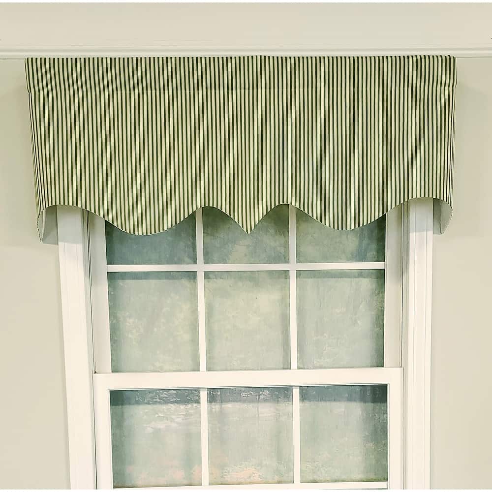 RLF Home Design MG-Ticking Stripe Regal Window Valance