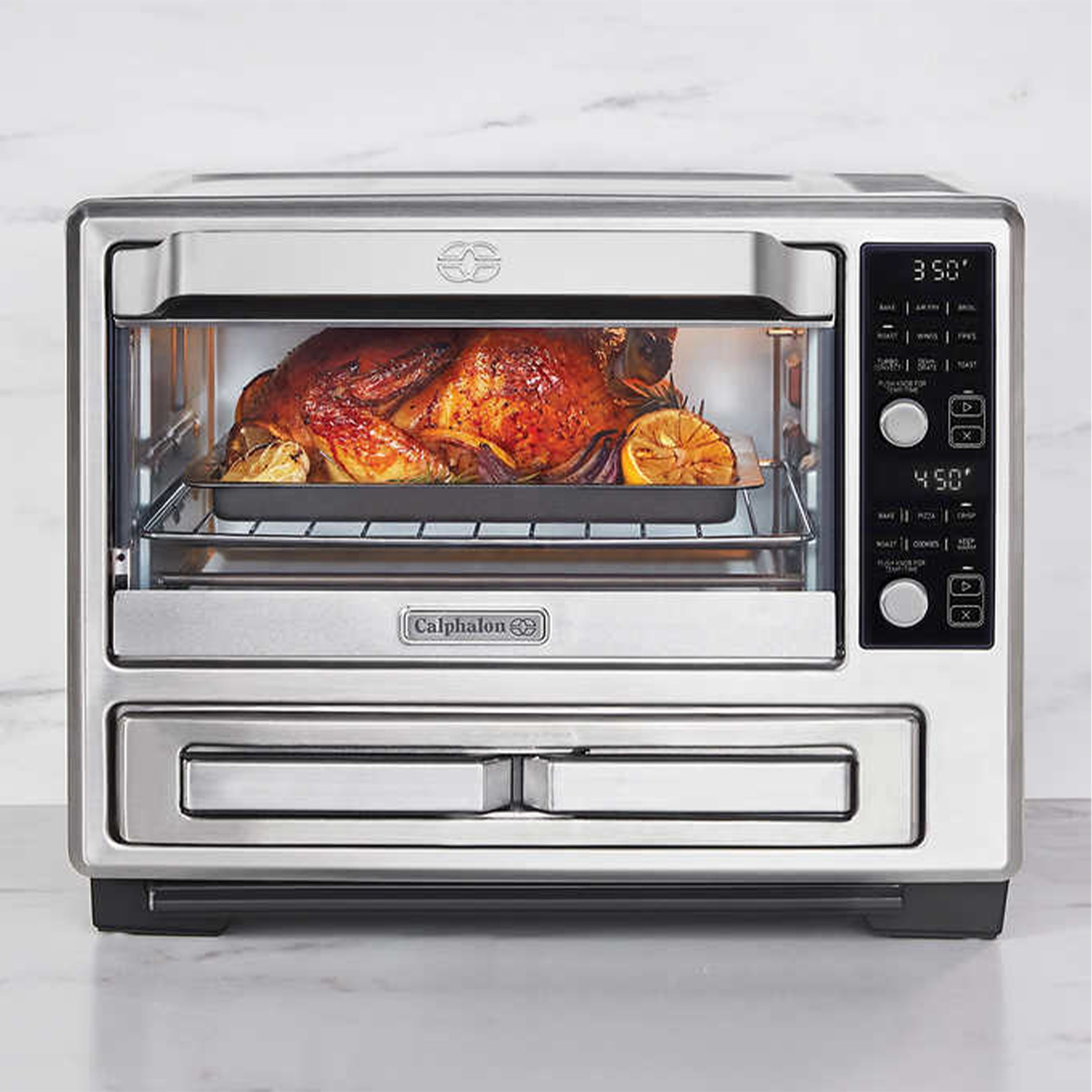 This sleek Calphalon hybrid air fryer and convection oven is $80