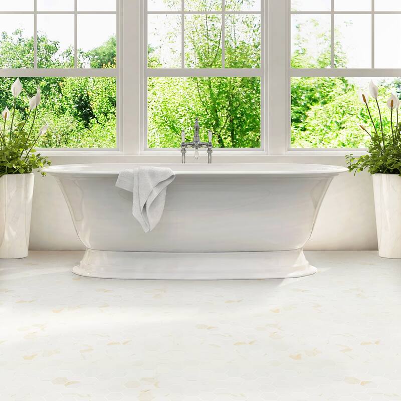 Ackland AKN-P-AR2X2HXM-CA Ardena - 12" x 12" Porcelain Geometric Floor