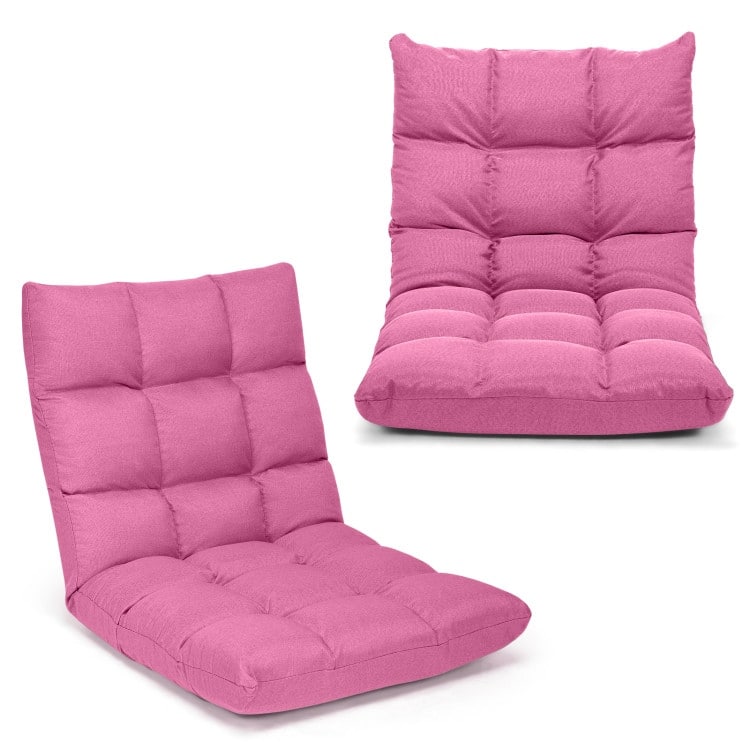14-Position Adjustable Folding Lazy Gaming Sofa - 42"x 21"x 4"(L x W x H)