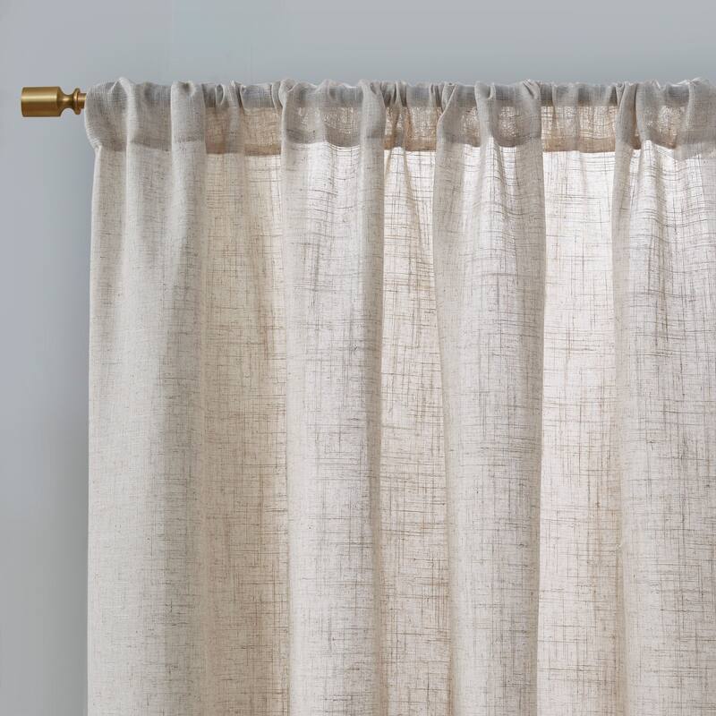 Madison Park Suvi Linen Blend Light Filtering Curtain Panel Pair