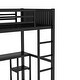 preview thumbnail 9 of 37, Metal Loft Bed with Desk and Storage Shelves, TwinXL/FullXL/Queen