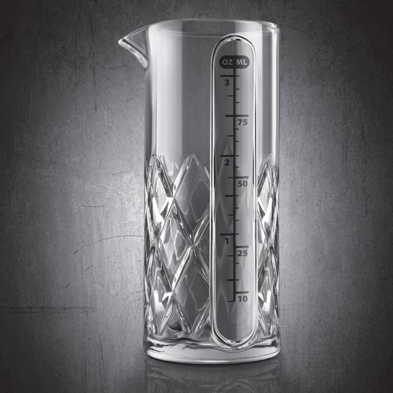 Final Touch Glass Yarai Measuring Jigger for Liquor - 3.4 Oz