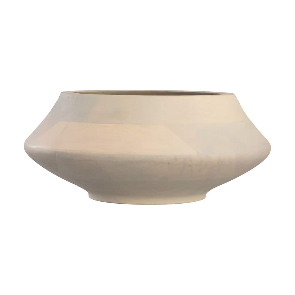 Atlas Belle White Washed Mango Wood Bowl