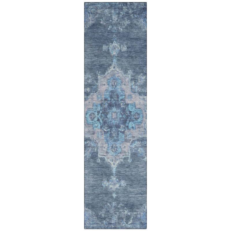 Machine Washable Indoor/ Outdoor Traditional Tabriz Chantille Rug