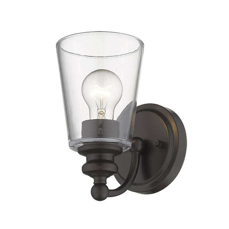 Modern Clear Glass Shade Wall Sconce with Swing Arm for Home Lighting