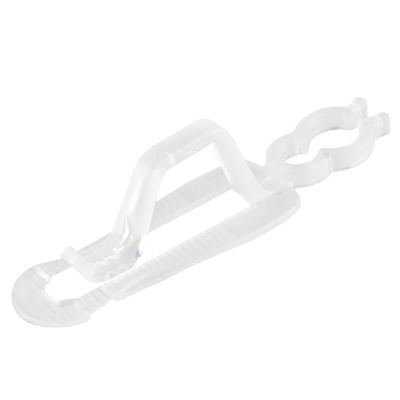 Set of 100 Clear Outdoor Universal Christmas Light Clips 3.5"