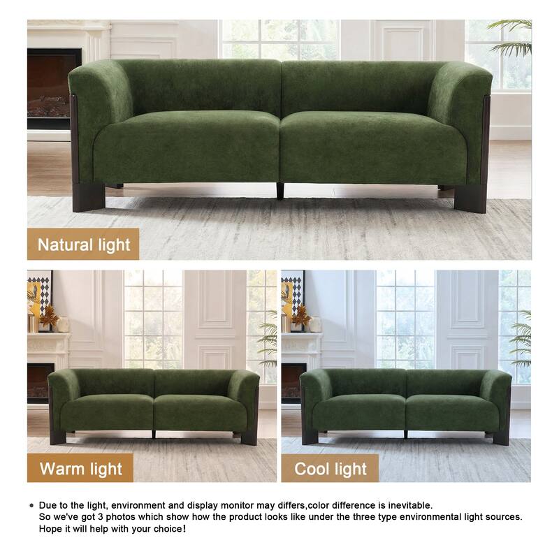 Modern Oversized Sofa Loveseat with Wood Legs