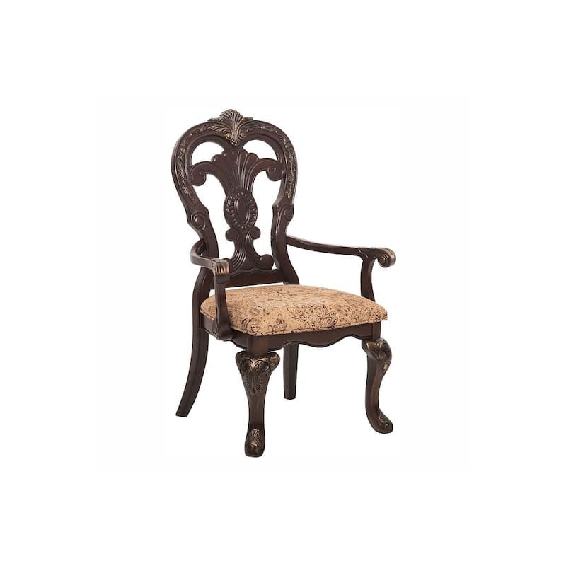 Shelby Cherry Traditional Fabric Oval Double Pedestal Dining Room Set