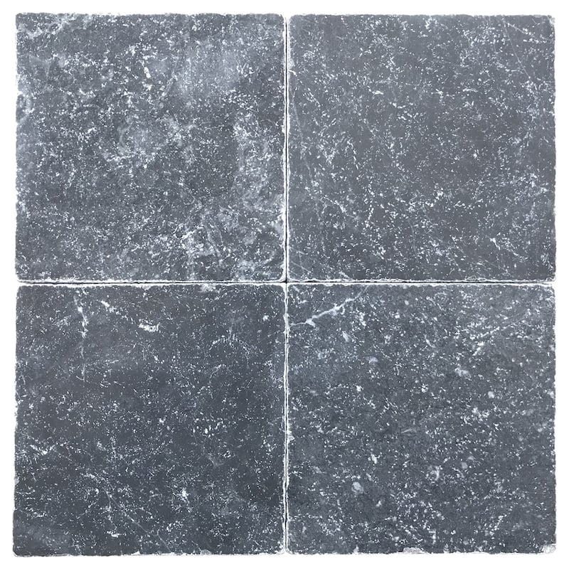 Midnight Marble 6" x 6" Tumbled Tile - Sample - Grey