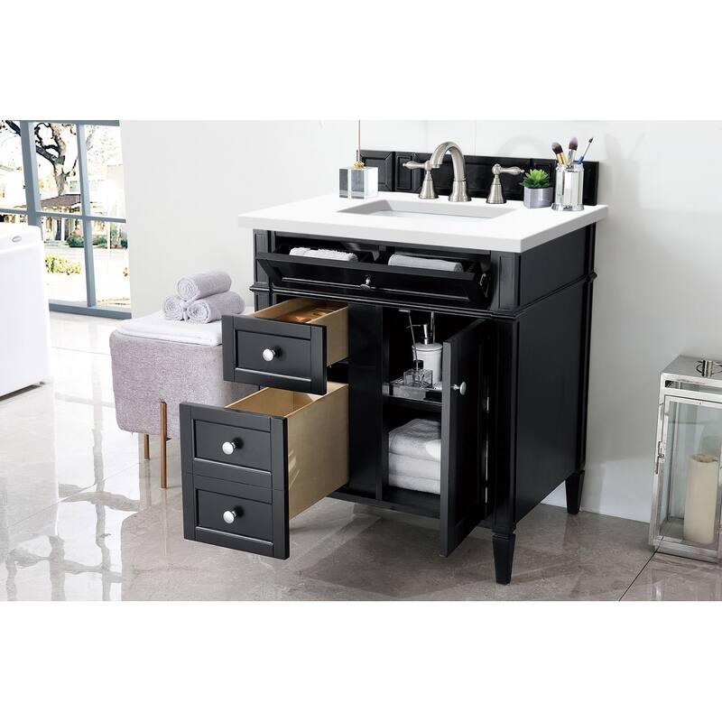 James Martin Vanities 650-V30-3WZ Brittany 30" Single Basin Poplar