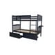preview thumbnail 20 of 22, Somette Claire Twin Bunk Bed with Storage Drawers and Tray (Mattresses Not Included)