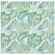 preview thumbnail 7 of 12, SAFAVIEH Barbados Asimina Tropical Indoor/ Outdoor Waterproof Patio Backyard Rug 6'6" x 6'6"Square - Green/Teal