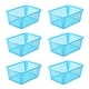 preview thumbnail 18 of 37, YBM Home Large Plastic Storage Basket for Organizing Blue - 6 Piece