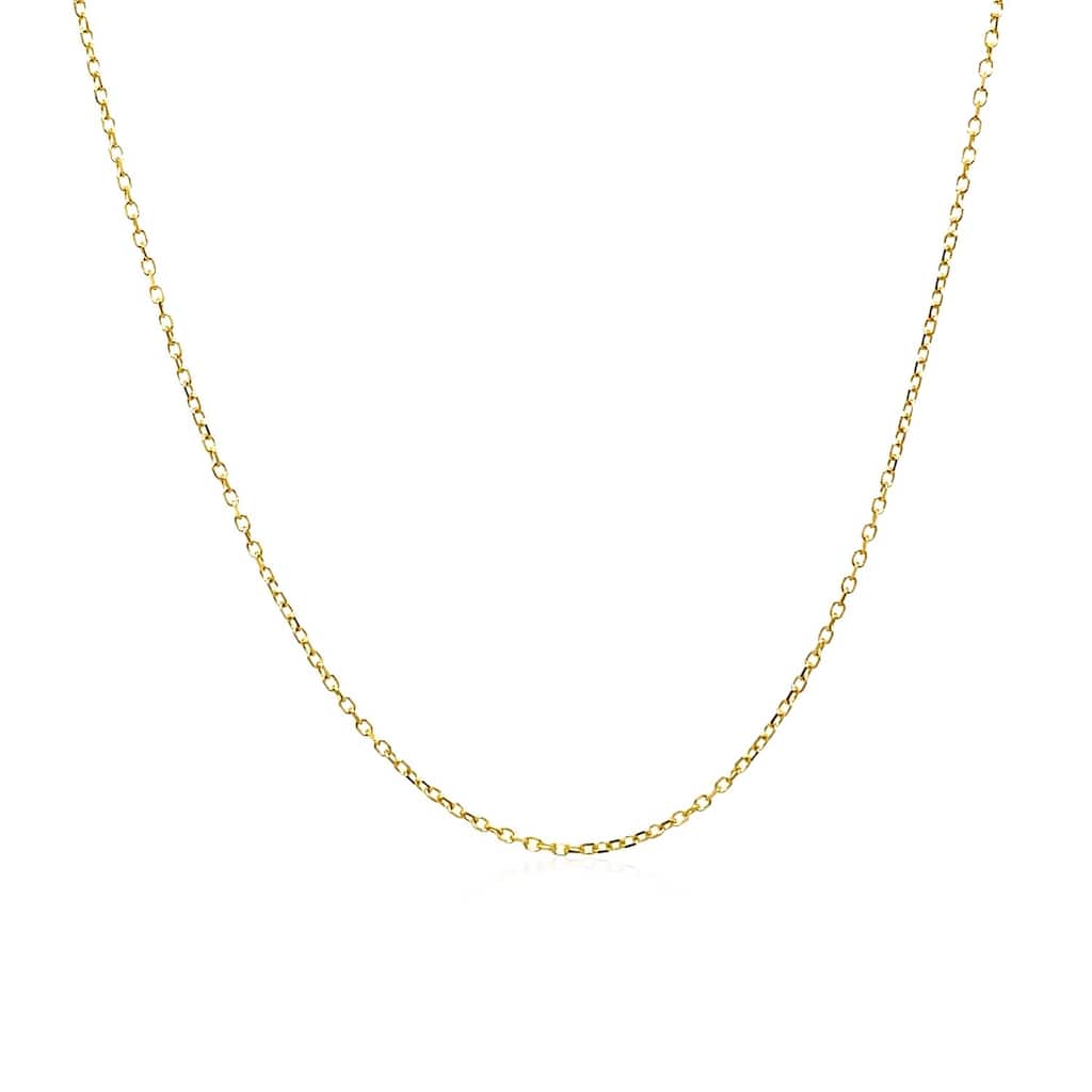 MayaMila 14k Yellow Gold Cable Link Chain 0.8mm