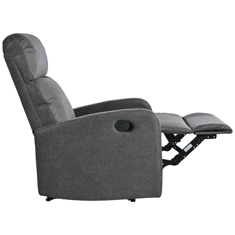Manual Upholstered Recliner Chair, Modern Recliner Adjustable Single Sofa Chair, High Back Lounge Chairs for Living Room