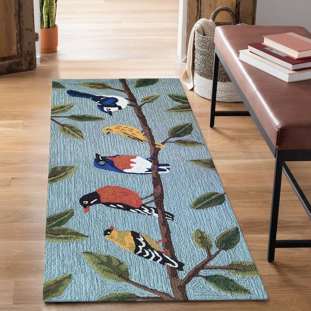 Liora Manne Frontporch Birds On A Branch Indoor/Outdoor Area Rug