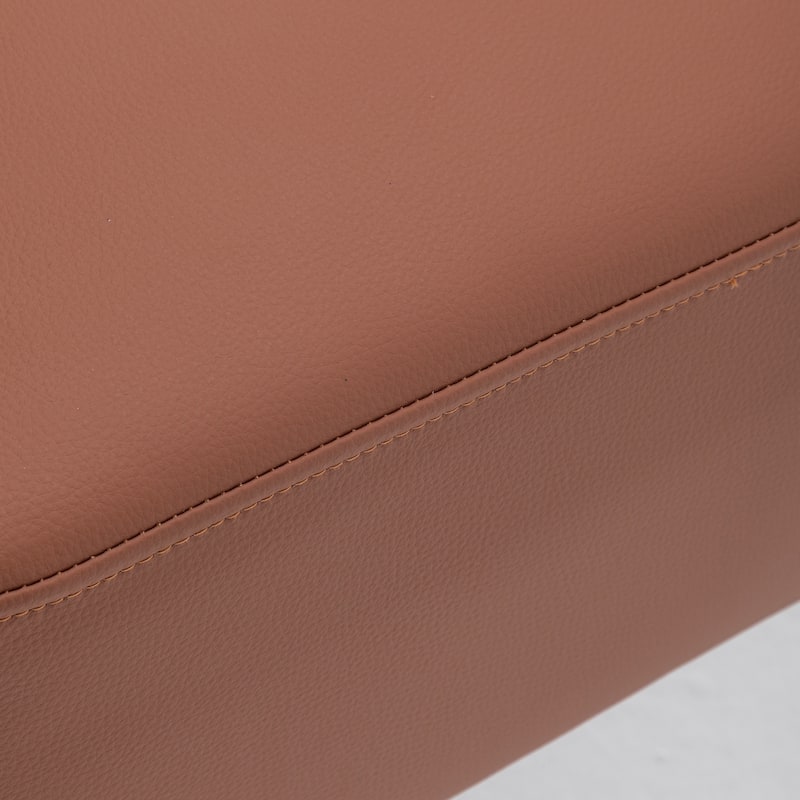 SEYNAR Modern PU Leather Accent Chair with Tubular Multifunctional Legs for Living Room