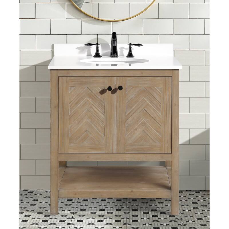 Ari Bath Savannah 30" Bathroom Vanity, Weathered Finish