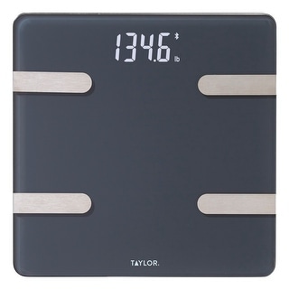 Taylor Bluetooth Smart Body Composition Scale for Body Weight, Charcoal ...