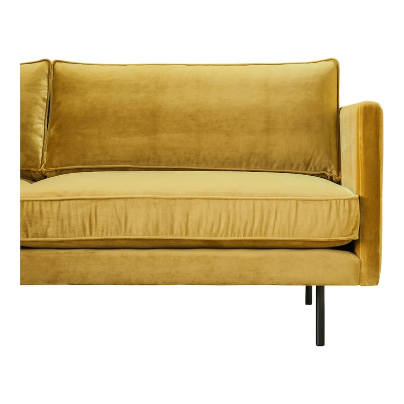 Aurelle Home Majestic Scandinavian Modern Velvet Sofa