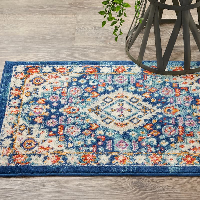 Nourison Passion Vintage Center Medallion Area Rug - 1'10" x 2'10" - Blue/Multicolor - Rectangle