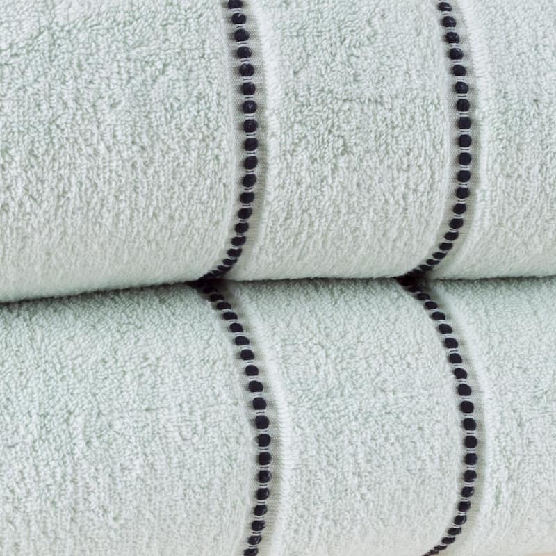 2-Piece Luxury Bathroom Towels Set - Made From Washable 100% Zero Twist Cotton by Lavish Home (Seafoam)
