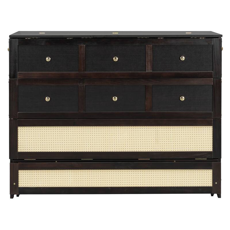 Full Size Murphy Bed with Large Drawers