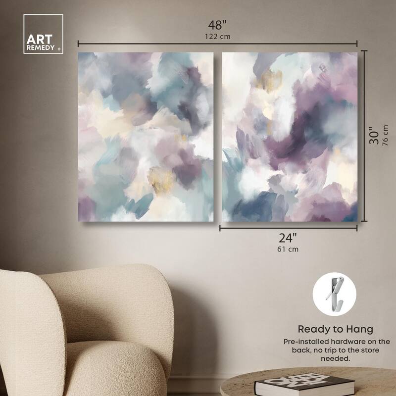 Golden Reflections Canvas Set of 2 by Art Remedy, Gallery Wrapped