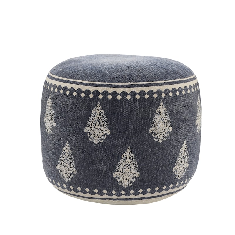 Sevita Handcrafted Bordered Fairy-tale Motif Pouf