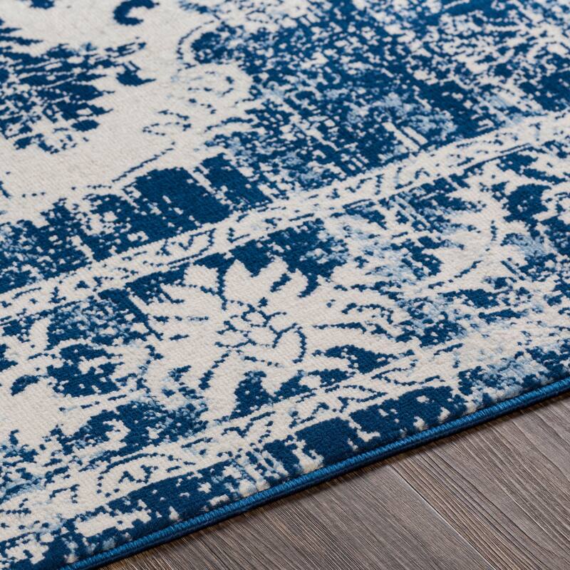 Livabliss Clairee Distressed Medallion Area Rug