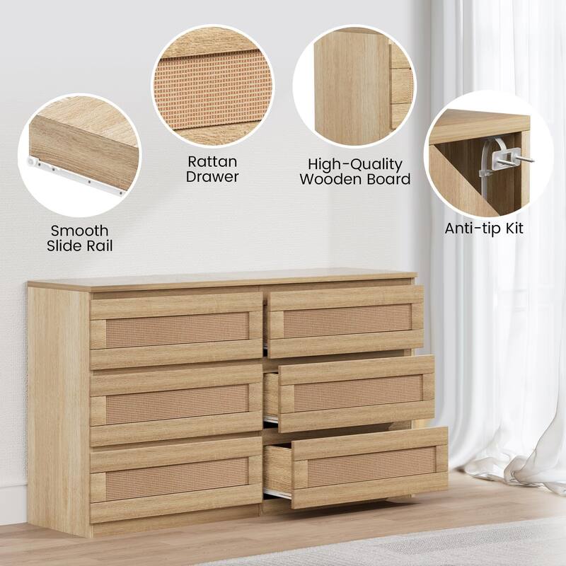 Rattan Dresser for Bedroom