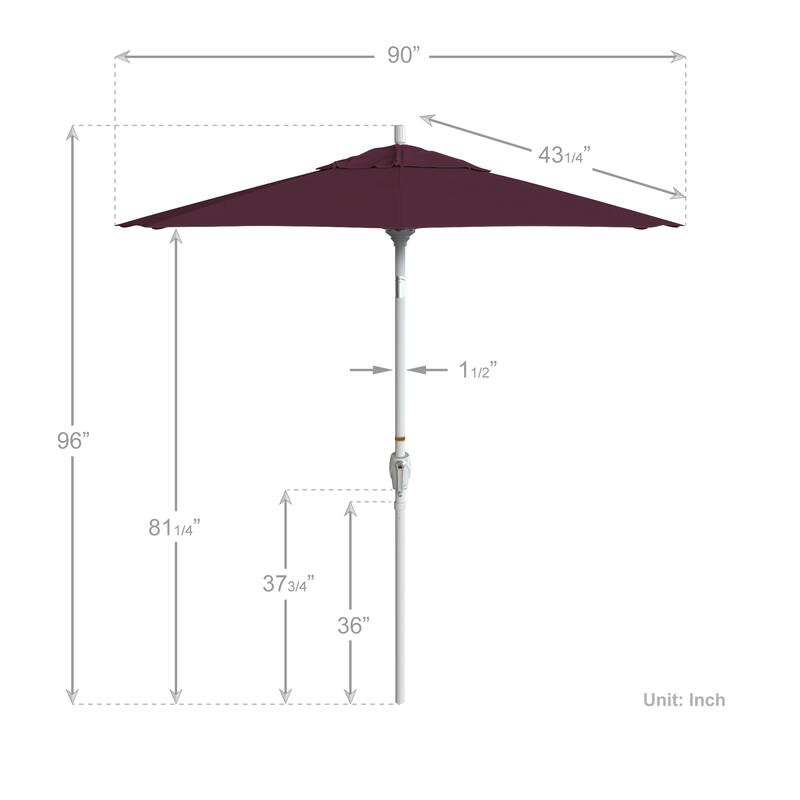 Pompano 7.5-foot Crank Lift Round Patio Umbrella by Havenside Home