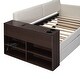 preview thumbnail 13 of 16, Upholstery Daybed with Storage Arm, Trundle, Cup Holder and USB Design