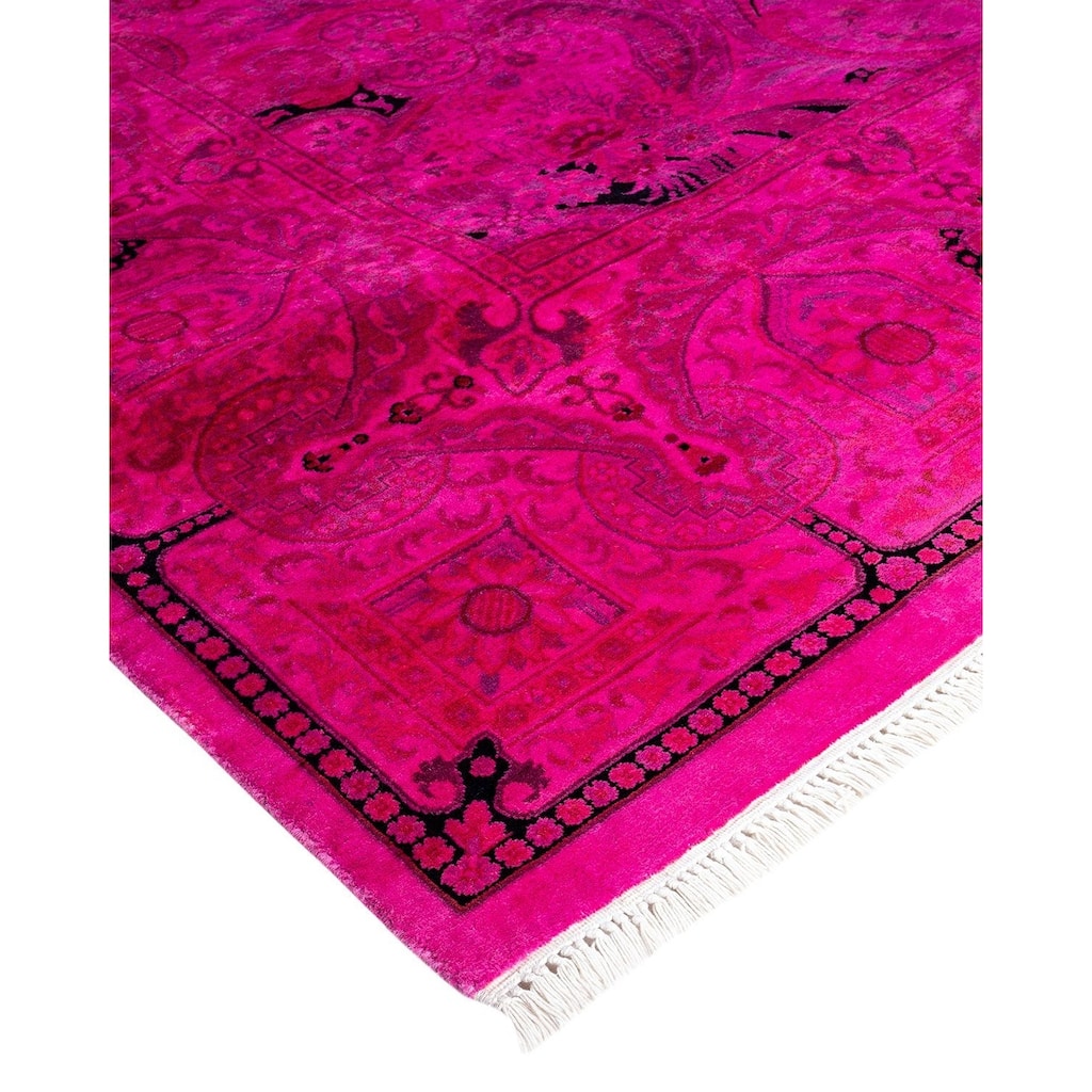 Fine Vibrance, One-of-a-Kind Hand-Knotted Area Rug - Pink, 6' 1" x 16' 8" - 6' 1" x 16' 8"