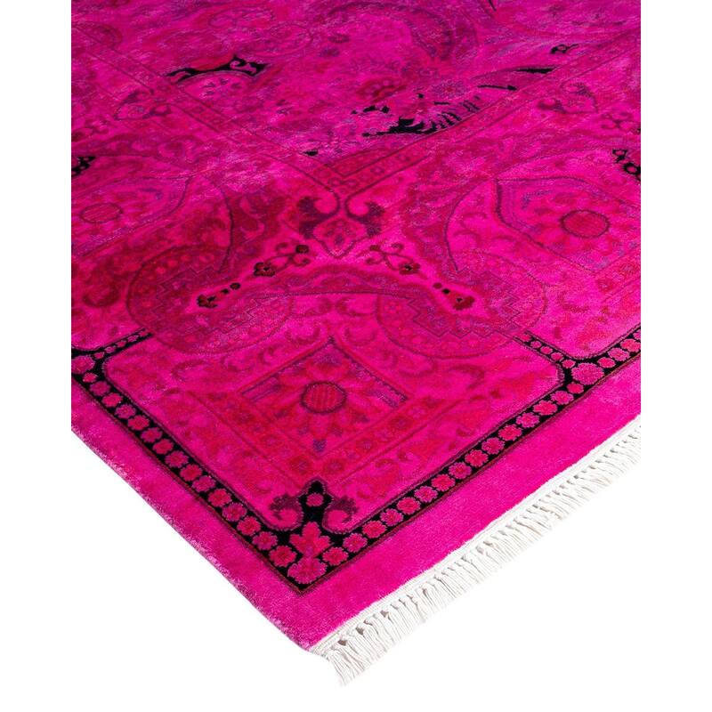 Fine Vibrance, One-of-a-Kind Hand-Knotted Area Rug - Pink, 6' 1" x 16' 8" - 6' 1" x 16' 8"