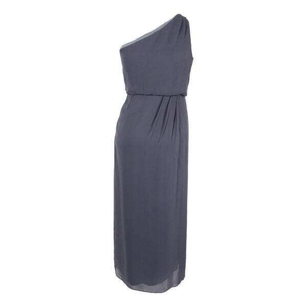 Shop Adrianna Papell One Shoulder Chiffon Draped Gown Free
