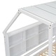 preview thumbnail 16 of 16, Modern Twin over Twin Loft Bed with Guardrails,Semi-enclosed Roof,Bedside Shelves and Ladder for Bedroom