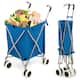 Folding Shopping Cart Utility w/ Water-Resistant Removable Canvas Bag ...