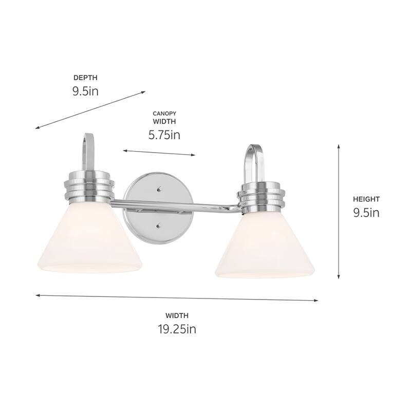 Kichler Lighting Farum 19.25 in. 2-Light Vanity Light
