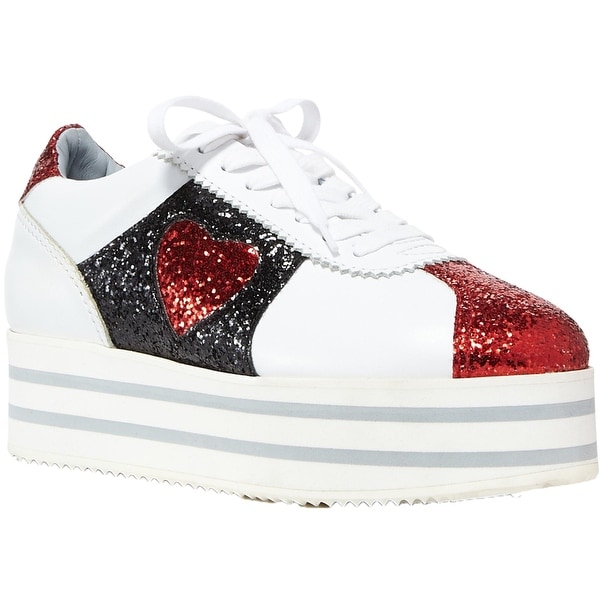 white leather platform sneakers womens